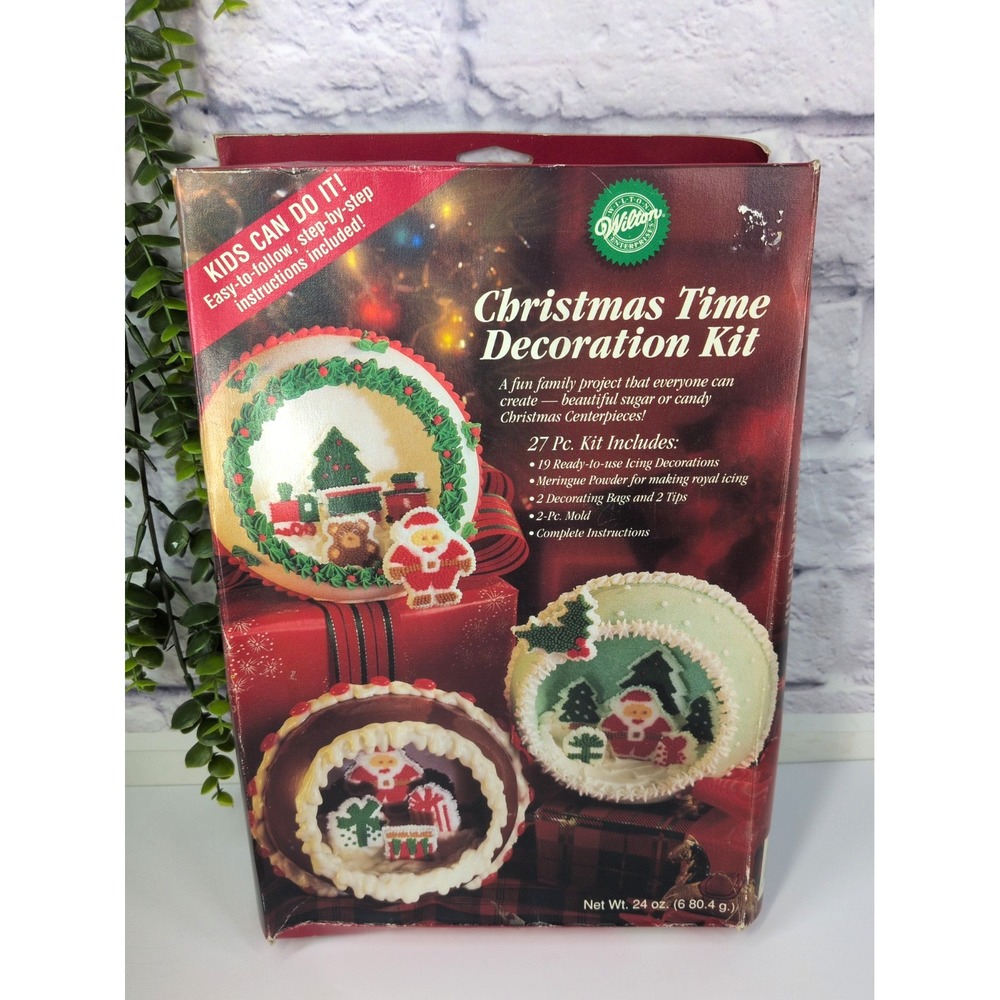 VTG NEW🌲Wilton Christmas Time Decoration Kit 27pc CraftCore CabinCore DIY Cozy